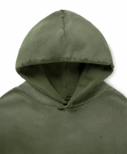 450 GSM 'Faded Olive' Distressed Hoodie(450 Gsm Faded Olive Hoodie) 11 450 GSM 'Faded Olive' Distressed Hoodie(450 Gsm Faded Olive Hoodie) -Cozy Wear World 450DISTRESSOLIVE3