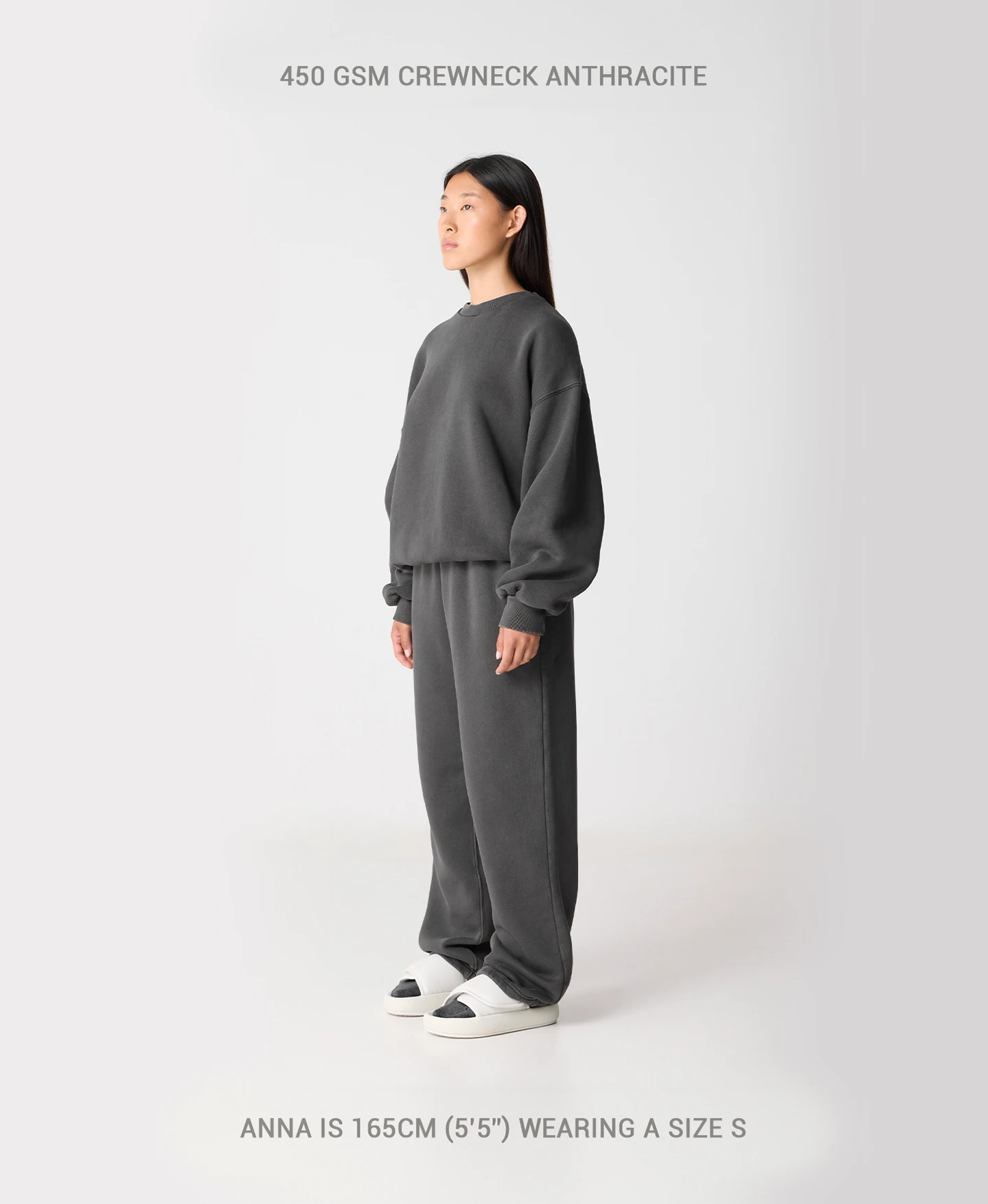 450 GSM 'Anthracite' Crewneck(450 Gsm Anthracite Crewneck) 11 450 GSM 'Anthracite' Crewneck(450 Gsm Anthracite Crewneck) - Image 9