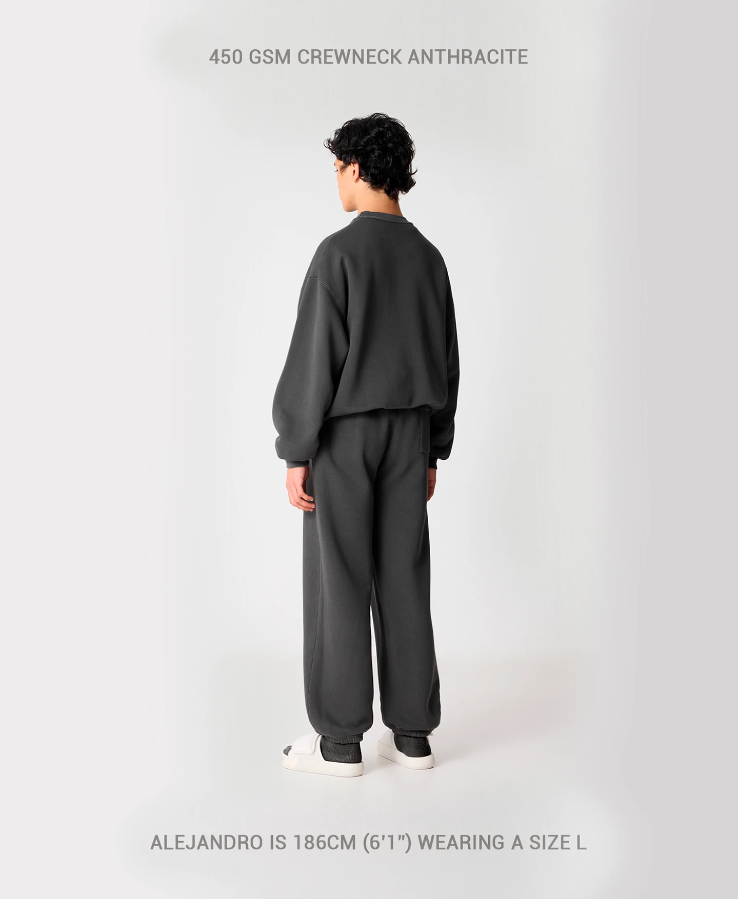 450 GSM 'Anthracite' Crewneck(450 Gsm Anthracite Crewneck) 9 450 GSM 'Anthracite' Crewneck(450 Gsm Anthracite Crewneck) - Image 7