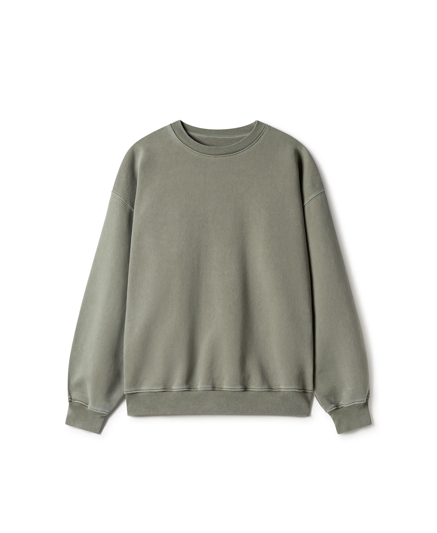 600 GSM 'Vintage Olive' Crewneck(600 Gsm Vintage Olive Crewneck)