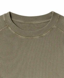 350 GSM 'Vintage Olive' Thermal Longsleeve(350 Gsm Vintage Olive Thermal Longsleeve) -Cozy Wear World OLIVE4