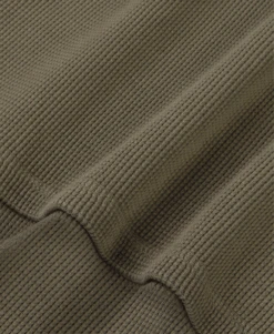 350 GSM 'Vintage Khaki' Thermal Longsleeve(350 Gsm Vintage Khaki Thermal Longsleeve) -Cozy Wear World THERMAL350GSMVINTAGEKHAKI 3