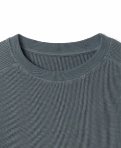 350 GSM 'Iron Gray' Thermal Longsleeve(350 Gsm Iron Gray Thermal Longsleeve) -Cozy Wear World THERMALIRON3