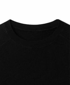 350 GSM 'Jet Black' Thermal Longsleeve(350 Gsm Jet Black Thermal Longsleeve) -Cozy Wear World THERMALJETBLACK3