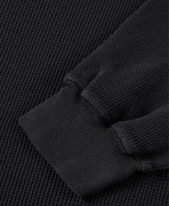 350 GSM 'Jet Black' Thermal Longsleeve(350 Gsm Jet Black Thermal Longsleeve) -Cozy Wear World THERMALJETBLACK4