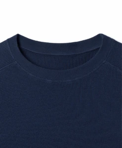 350 GSM 'Navy Blue' Thermal Longsleeve(350 Gsm Navy Blue Thermal Longsleeve) -Cozy Wear World THERMALNAVYBLUE3