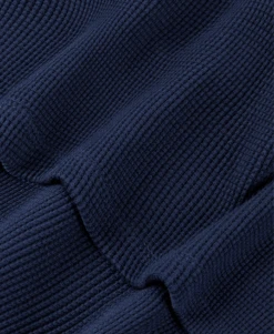 350 GSM 'Navy Blue' Thermal Longsleeve(350 Gsm Navy Blue Thermal Longsleeve) -Cozy Wear World THERMALNAVYBLUE5