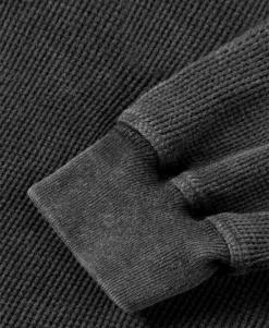 350 GSM 'Vintage Black' Thermal Longsleeve(350 Gsm Vintage Black Thermal Longsleeve) -Cozy Wear World THERMALVINTAGEBLACK4